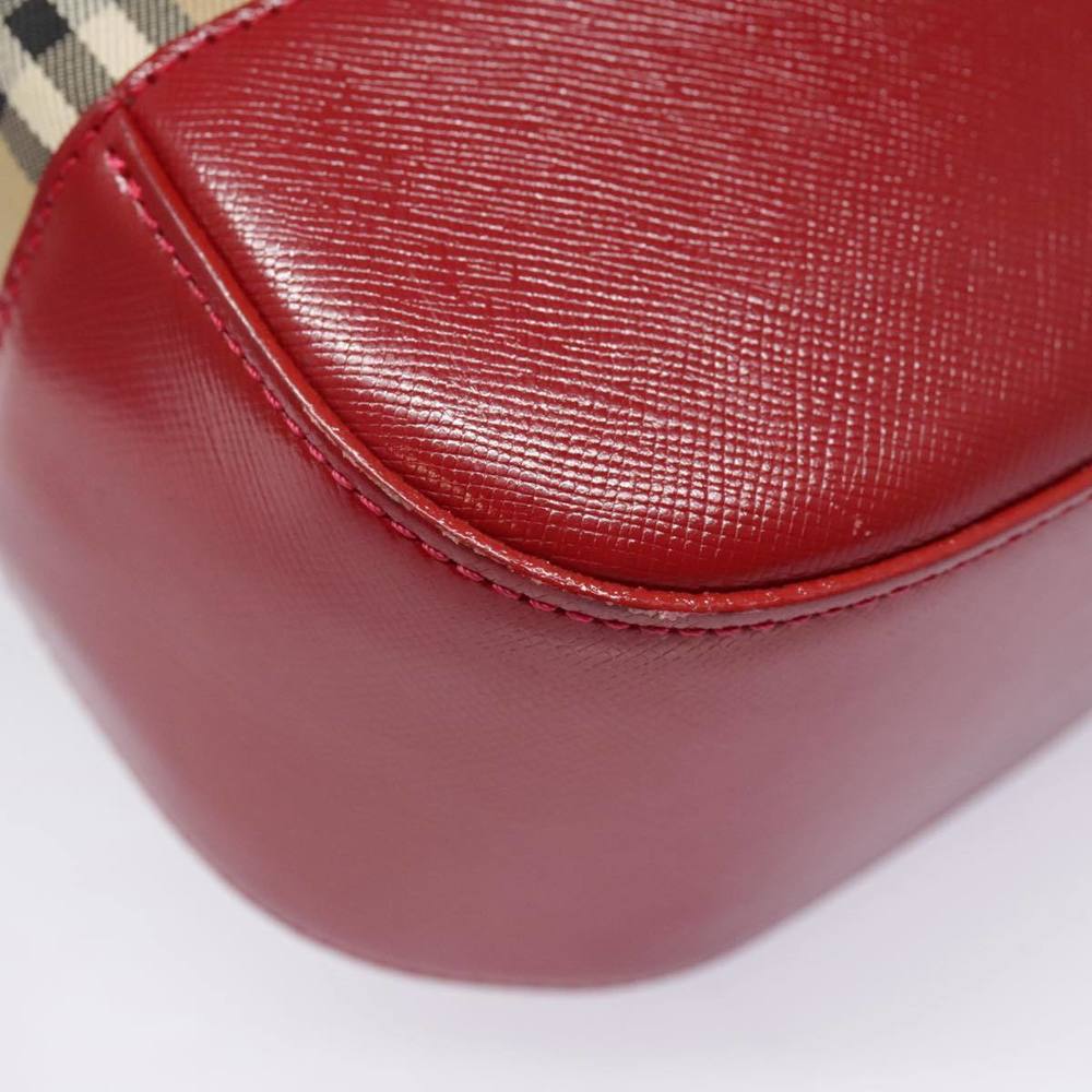 Burberrys Nova Check Tote Bag Canvas Leather Beige Gold Auth 88205 - Picture 10 of 16